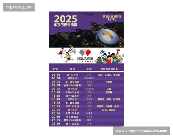2025全国田径冠军赛竞赛日程公布涵盖多项田赛项目精彩纷呈